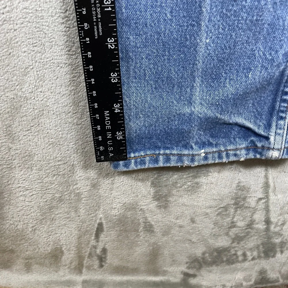 Vintage Wrangler Jeans Mens 32x36 Whisker Fade Distressed Made in USA 936DEN